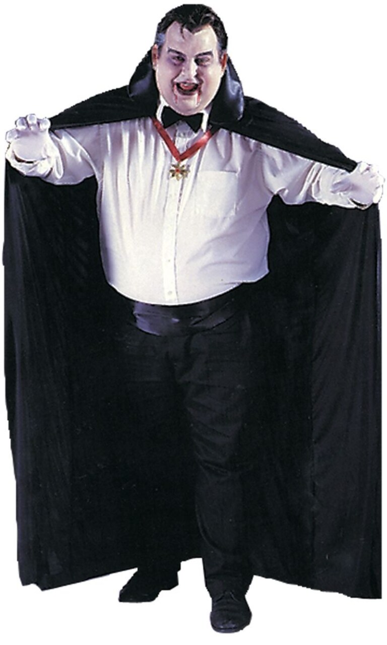 The Costume Center 72" Black Solid Men Adult Halloween Cape Costume Accessory - One Size